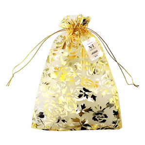 NFI essentials Potli Gift Pouches for Return Gifting, Pack of 50 Pcs (10x14 cm), Drawstring Burlap Pouch For Return Candy Gifts, Nikah, Birthday Suruku Pai Pouch