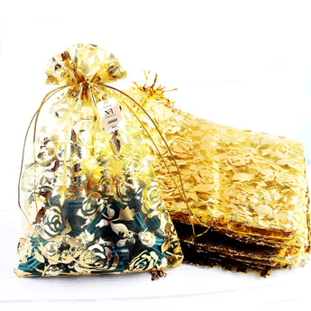 NFI essentials Potli Gift Pouches for Return Gifting, Pack of 50 Pcs (10x14 cm), Drawstring Burlap Pouch For Return Candy Gifts, Nikah, Birthday Suruku Pai Pouch - AYAHA ENTERPRISES PRIVATE LIMITED