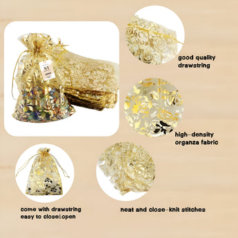 NFI essentials Potli Gift Pouches for Return Gifting, Pack of 50 Pcs (10x14 cm), Drawstring Burlap Pouch For Return Candy Gifts, Nikah, Birthday Suruku Pai Pouch - AYAHA ENTERPRISES PRIVATE LIMITED