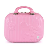 NFI Essentials ABS Hard Shell Vanity Cases for Women Travel Portable Carrying Cosmetic Case Suitcase Organizer Makeup Storage Box for Girls Toiletries Bag Pink - AYAHA ENTERPRISES PRIVATE LIMITED