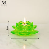 NFI essentials Exquisite Lotus Flower shaped Tea Light Candle or Diya Holder Decorative Centerpiece for Home Decor and Festival Like Diwali, Christmas or Eid - AYAHA ENTERPRISES PRIVATE LIMITED