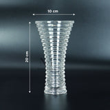 NFI essentials 9.6 Inches Crystal Clear Glass Vases for Flowers with Embossed Floral Design for Fresh or Artificial Flowers Decorative Centerpiece - AYAHA ENTERPRISES PRIVATE LIMITED