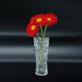 NFI essentials 10 Inches Crystal Clear Glass Vases for Flowers with Embossed Floral Design for Fresh or Artificial Flowers Decorative Centerpiece - AYAHA ENTERPRISES PRIVATE LIMITED