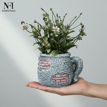 NFI essentials Small Artificial Plant With Ceramic Pot for Home Decor & Office Desk, Best for Gifting, Housewarming - AYAHA ENTERPRISES PRIVATE LIMITED