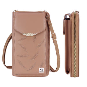 NFI essentials Womens Crossbody Wallet, Small Mobile Cell Phone Holder Bag, Pocket Wallet, Hand Purse, Clutch Mobile Sling Bag, Phone Pouch for Women