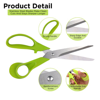 NFI essentials Multipurpose Scissor 8 Inch Soft Comfort-Grip Handles Scissors Sharp Scissors Stationery - AYAHA ENTERPRISES PRIVATE LIMITED