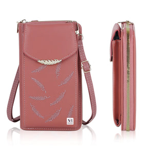 NFI essentials Womens Crossbody Wallet, Small Mobile Cell Phone Holder Bag, Pocket Wallet, Hand Purse, Clutch Mobile Sling Bag, Phone Pouch for Women