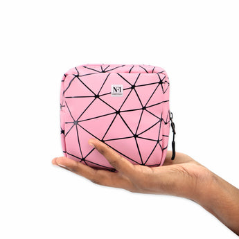 NFI essentials Pack of 3 Pack of 2 PU Diamond Print Women Portable Sanitary Napkin Pouch With Zipper Feminine Pad - AYAHA ENTERPRISES PRIVATE LIMITED