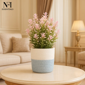 NFI essentials Small Artificial Plant With Ceramic Pot for Home Decor & Office Desk, Best for Gifting, Housewarming