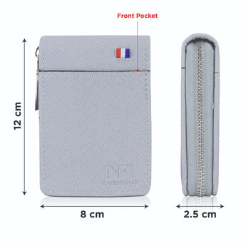 NFI essentials PU Leather 9 Slots Vertical Card Holder Credit Debit Card Holder Zipper Coin Purse for Men and Women Accordion Money Wallet Security Wallet (Copy) (Copy) (Copy) - AYAHA ENTERPRISES PRIVATE LIMITED