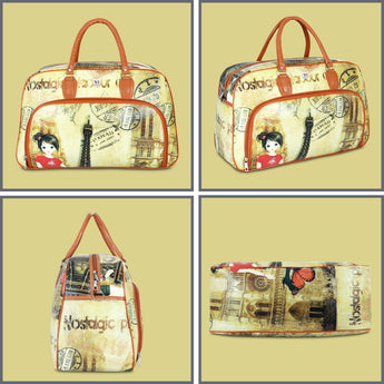 NFI essentials Printed Duffel Bag for Travel Men and Women's, Weekender Bags for Travelling Stylish Travel Hand Bag for Luggage 29L (Mixed Design) - AYAHA ENTERPRISES PRIVATE LIMITED