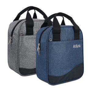 Ayaha Pack of 2 Lunch Bag for Men Women Children, Tiffin Bag for Office,School,College,Picnic,Camping, Water Resistance Food Storage Bag with Handle, Tiffin Box Bag