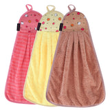 Hanging Hand Towel Velvet Napkin for Wash Basin and Kitchen Basin (42 x 30 cm; Assorted Colour) - Set of 3 - AYAHA ENTERPRISES PRIVATE LIMITED