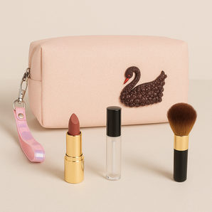 NFI essentials Makeup Pouch Cosmetic Pouch Vanity Case Jewellery Pouch Stationery Pencil Case Travel Organiser Travel Pouch Bag with Detachable Handle