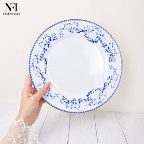 NFI essentials 10.5 Inch Premium Ceramic Dinner Plate, Serving Plate for Main Course, Pasta, Rice, Salad & Meals, Microwave & Dishwasher Safe Kitchen Dinner Plate.