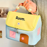 NFI essentials Makeup Pouch for Women, House Shaped Cosmetic Bag, Stylish Pouch for Makeup Accessories, Travel Pouch Vanity Kit Organiser Toiletry Bag Make up Pouch for Girls - AYAHA ENTERPRISES PRIVATE LIMITED