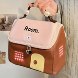 NFI essentials Makeup Pouch for Women, House Shaped Cosmetic Bag, Stylish Pouch for Makeup Accessories, Travel Pouch Vanity Kit Organiser Toiletry Bag Make up Pouch for Girls - AYAHA ENTERPRISES PRIVATE LIMITED