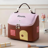 NFI essentials Makeup Pouch for Women, House Shaped Cosmetic Bag, Stylish Pouch for Makeup Accessories, Travel Pouch Vanity Kit Organiser Toiletry Bag Make up Pouch for Girls - AYAHA ENTERPRISES PRIVATE LIMITED