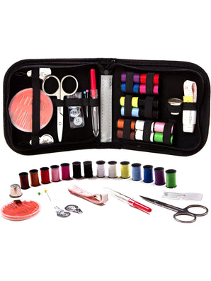 NFI essentials 35 Pcs Small Sewing Kit Stiching Set Tailor Thread Box Travel DIY Accessories Needles, Thread, Sewing Tools, Sui Dhaga All in One Combo Tailoring Materials