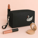 NFI essentials Makeup Pouch Cosmetic Pouch Vanity Case Jewellery Pouch Stationery Pencil Case Travel Organiser Travel Pouch Bag with Detachable Handle - AYAHA ENTERPRISES PRIVATE LIMITED