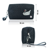 NFI essentials Makeup Pouch Cosmetic Pouch Vanity Case Jewellery Pouch Stationery Pencil Case Travel Organiser Travel Pouch Bag with Detachable Handle - AYAHA ENTERPRISES PRIVATE LIMITED