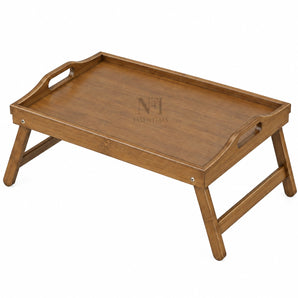 NFI essentials Foldable Breakfast Table, Bed Tray with Folding Legs