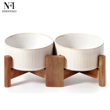 NFI essentials Frontier Ceramic Bowls Perfect For Snack, Side Dishes, Salads Or Desserts White Rib-Textured Multipurpose Uses Microwave & Oven Safe Ideal For Gifting & Daily Use  (575 ml) - AYAHA ENTERPRISES PRIVATE LIMITED