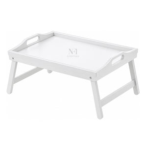 NFI essentials Foldable Breakfast Table, Bed Tray with Folding Legs