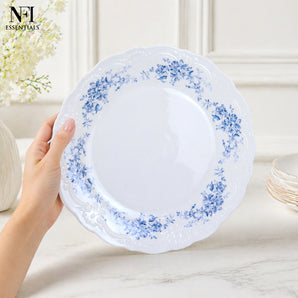 NFI essentials 10 Inch Premium Ceramic Dinner Plate, Serving Plate for Main Course, Pasta, Rice, Salad & Meals, Microwave & Dishwasher Safe Kitchen Dinner Plate
