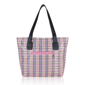 NFI essentials Tote Bags for Women with Zip, Handy Foldable Shopping Bag for Girls, Stylish Canvas Handbag Shoulder Carry Bag (Copy)