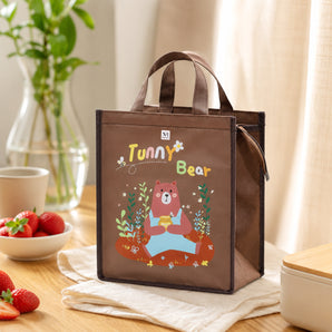 NFI essentials Polyester Insulated Lunch Bag for Kids, School, Picnic, Outdoor Tiffin, Reusable Waterproof & Leakproof Lining Dabba Bag