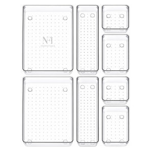 NFI essentials Set of 8 Pcs, Drawer Organizer Tray for Makeup, Cosmetics