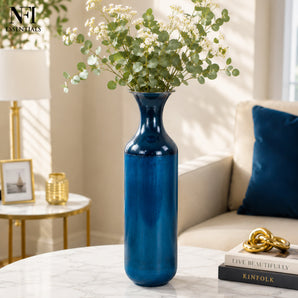 NFI essentials Metal Flower Vase for Living Room, Office & Home Decor