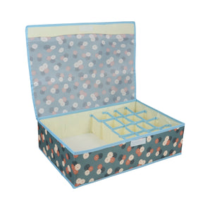 NFI essentials 16+1 Compartment Foldable Storage Box, Multi Closet Organizer For ,Socks, Bra, Tie, Scarf, Panty Innerwear Organizer For Wardrobe Undergarments Organizer Non Woven