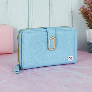 NFI essentials Small Wallet for Women, PU Leather Mini Wallet for Girls, Zipper Wallet, Credit Card Holder Organizer Coin Purse for Girls, Small Money Wallets for Ladies