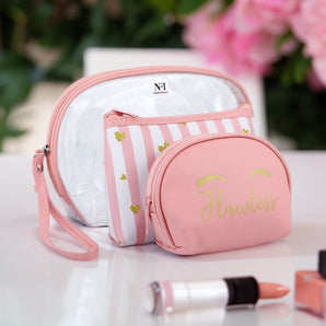 NFI essentials Makeup Pouch- 3 Piece Set
