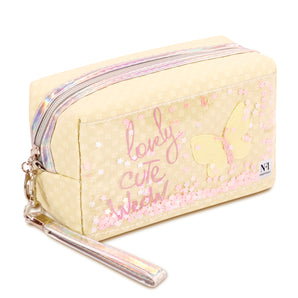 NFI essentials Makeup Pouch Cosmetic Pouch Vanity Case Jewellery Pouch Stationery Pencil Case Travel Organiser Travel Pouch with Detachable Handle