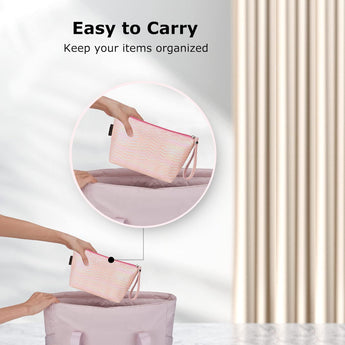 NFI essentials PU Makeup Pouches Stylish Pouch for Makeup Accessories Cosmetic Pouches for Women Toiletry Bag for Girls Make up Pouch for Women Storage Cosmetic Pouches Multifunctional Cosmetic Bag - AYAHA ENTERPRISES PRIVATE LIMITED