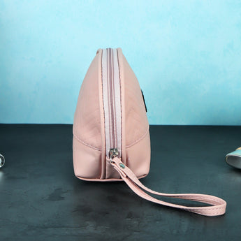 NFI essentials Makeup Pouch for Women, Cosmetic Bag, Semi-circle Stylish PU Pouch for Makeup Accessories, Travel Pouch Vanity Kit Organiser Toiletry Bag Make up Pouch for Girls - AYAHA ENTERPRISES PRIVATE LIMITED