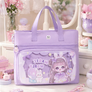 NFI essentials Polyester Insulated Lunch Bag with Front Zipper Pocket for Kids, School, Picnic, Outdoor Tiffin, Reusable Waterproof & Leakproof Lining Dabba Bag