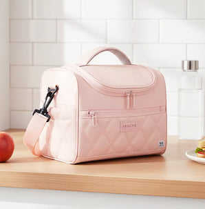 NFI essentials Portable Makeup Organizer Bag for Women with Shoulder Strap, Travel Beauty Organizer for Makeup, Skincare & Toiletries,