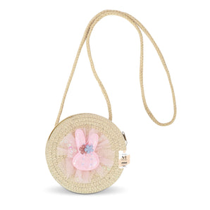 NFI essentials Round Sling Bag for Women, Stylish Shoulder Bag for Girls, Travel Crossbody Bag Purse for Ladies, Jute Zipper Closure Straw Side Sling Bag for Woman Latest