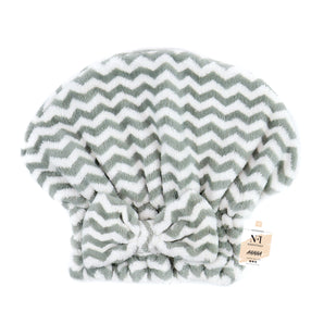 NFI essentials Microfiber Hair Towel Cap Warp Super Absorbent Wet Hair Drying Head Turban, Pookie Bow Knot for Girls Salon Quick Dry Shower with Button for Women (Copy)