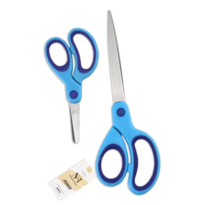 NFI essentials Set of 2 Scissor 8 Inch Multi Purpose Soft Comfort-Grip Handles