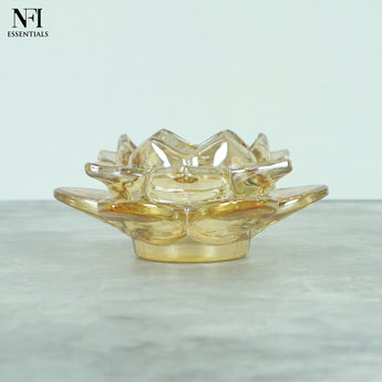NFI essentials Exquisite Lotus Flower shaped Tea Light Candle or Diya Holder Decorative Centerpiece for Home Decor and Festival Like Diwali, Christmas or Eid - AYAHA ENTERPRISES PRIVATE LIMITED