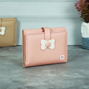 NFI essentials Small Wallet for Women, PU Leather Mini Wallet for Girls, Trifold Wallet, Credit Card Holder Organizer Coin Purse for Girls, Small Money Wallets for Ladies