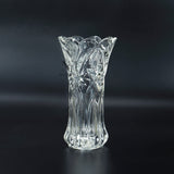 NFI essentials 7.4 Inches Crystal Clear Glass Vases for Flowers with Embossed Floral Design for Fresh or Artificial Flowers Decorative Centerpiece 400ml - AYAHA ENTERPRISES PRIVATE LIMITED