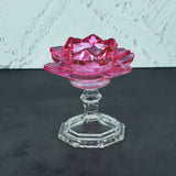 NFI essentials Tealight Lotus Flower Candle Holder with Clear Pedestal Base Artistic Centerpiece for Home Décor, Meditation, Special Occasions, and Festive Lighting - AYAHA ENTERPRISES PRIVATE LIMITED