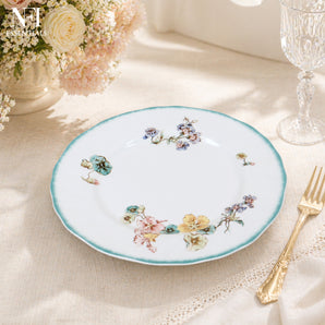 NFI essentials 10 Inch Premium Ceramic Dinner Plate, Serving Plate for Main Course, Pasta, Rice, Salad & Meals, Microwave & Dishwasher Safe Kitchen Dinner Plate