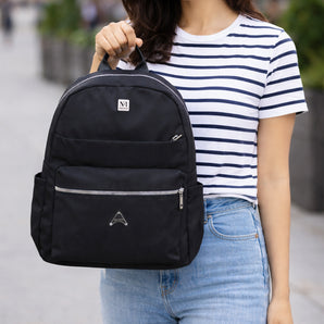 NFI essentials Girls Mini Backpack, Lightweight Travel Small Polyster College Bag with Multiple Pockets, Casual, Work, Office, Picnic Backpack for Women & Ladies